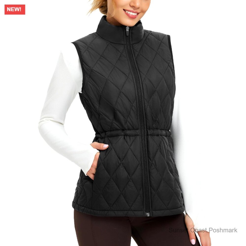 Lightweight Puffer Vest With Drawstring Waist And… - image 1